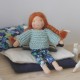 Small duvet cover and pillow for dolls