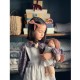 In the woods apron dress with hand embroidery by Astrid Lecornu