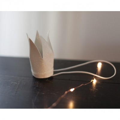 Petite couronne blanche pailletée