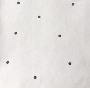 White with black dots