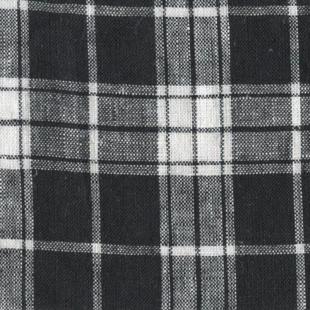 Tartan noir et blanc cassé