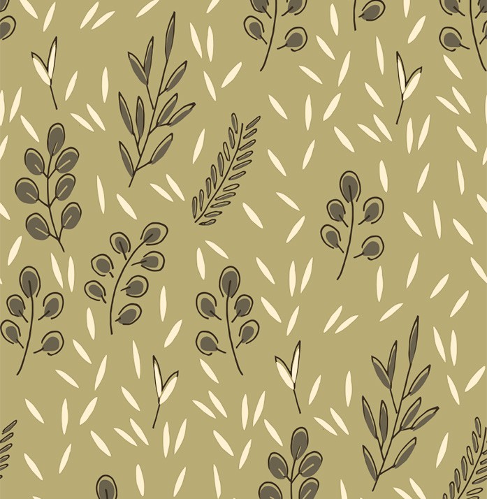 Under olive trees printed cotton